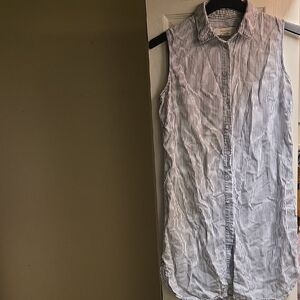 Workshop Republic Clothing Blue and White Striped Top